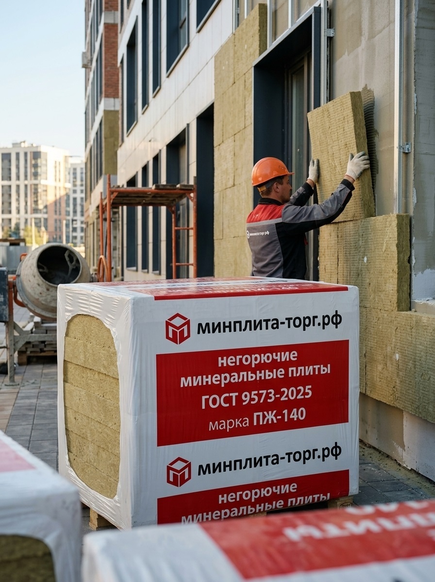 МИНЕРАЛЬНЫЕ ПЛИТЫ ПЖ-140&nbsp;гост 9573-2025